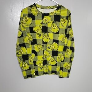 Dr. Seuss Grinch Sweater in Yellow and Black Top